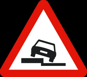 Warning for a soft verge.