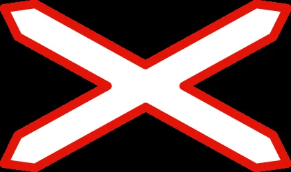 Warning for a railroad crossing with 1 railway.