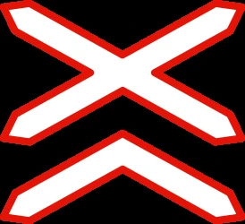 Warning for a railroad crossing with more than 1 railway.