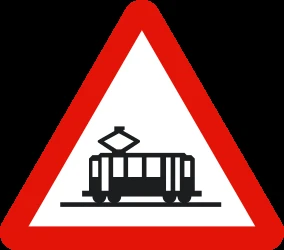 Warning for trams.