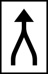 Two lanes are going to merge.