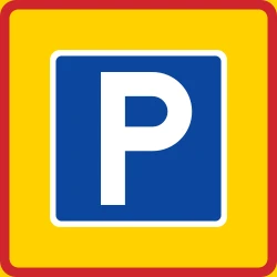 Begin of a parking zone.