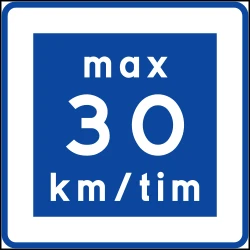 Begin of an advisory speed limit.