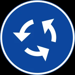 Mandatory direction of the roundabout.