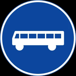 Mandatory lane for buses.
