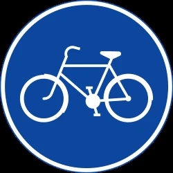 Mandatory path for cyclists.