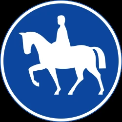 Mandatory path for equestrians.