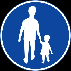 Mandatory path for pedestrians.