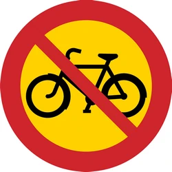 Cyclists prohibited.