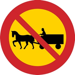Horsecarts prohibited.