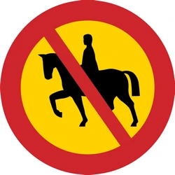 Equestrians prohibited.