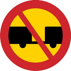 Trucks with trailer prohibited.
