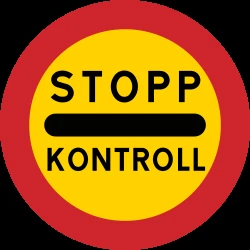 Entry prohibited (checkpoint).