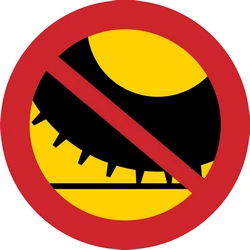 Studded tires prohibited.