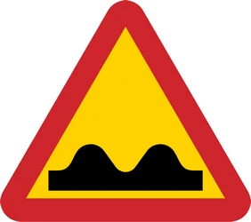 Warning for a bad road surface.