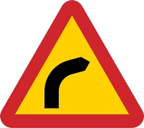 Warning for a curve to the right.
