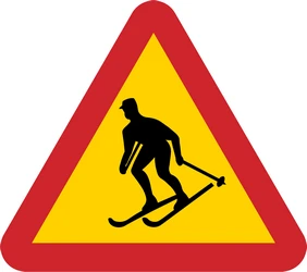 Warning for skiers.