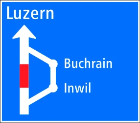 Detour for vehicles that are not allowed to pass.