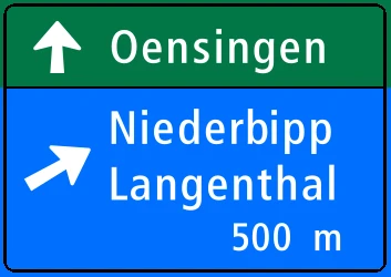 Information about the next exit.