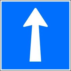 Road with one-way traffic.