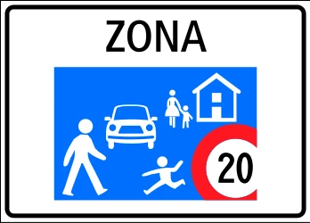 Begin of a residential area.