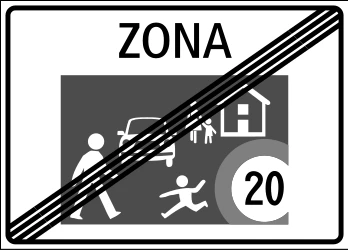 End of the residential area.