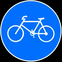 Mandatory path for cyclists.