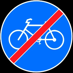End of the path for cyclists.