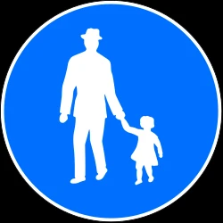 Mandatory path for pedestrians.