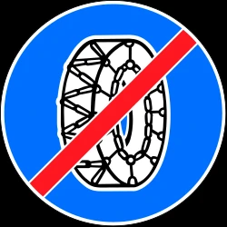 Removing snow chains mandatory.