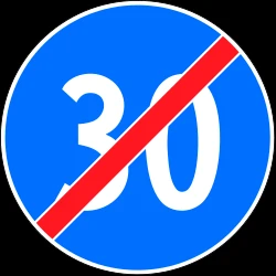 End of the minimum speed.