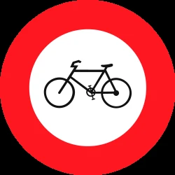 Cyclists prohibited.