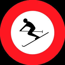 Skiers prohibited.