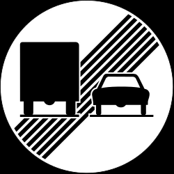 End of the overtaking prohibition for trucks.