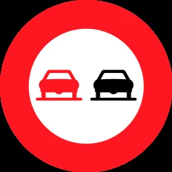 Overtaking prohibited.