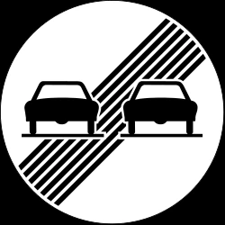 End of the overtaking prohibition.