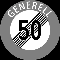 End of the speed limit.