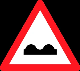 Warning for a bad road surface.