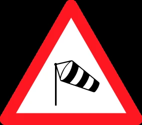 Warning for heavy crosswind.