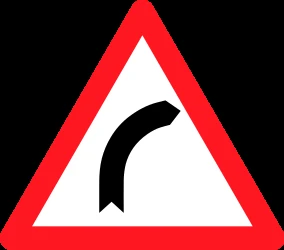 Warning for a curve to the right.