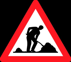 Warning for roadworks.