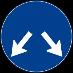 Passing left or right mandatory.