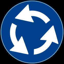 Mandatory direction of the roundabout.