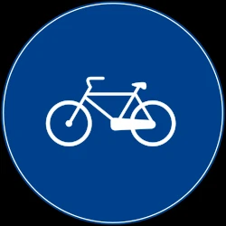 Mandatory path for cyclists.