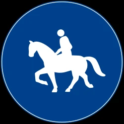 Mandatory path for equestrians.