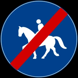 End of the path for equestrians.