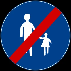 End of the path for pedestrians.