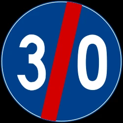 End of the minimum speed.