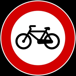 Cyclists prohibited.