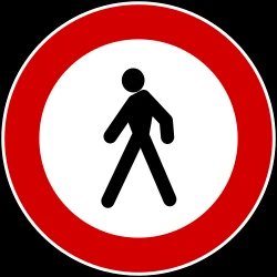 Pedestrians prohibited.